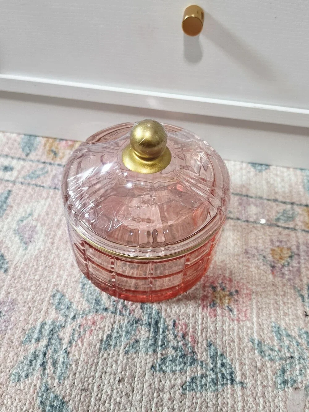 Target Bullseye Playground 2026 Glass Lidded Trinket Box - Pink